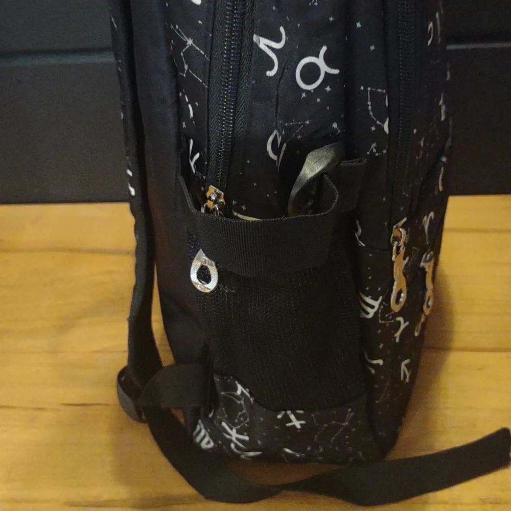 Ruipai Black Backpack‎ with Zodiac Patterns